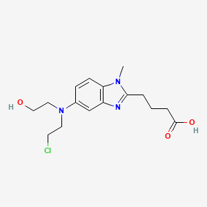 4-{5-[(2-Chloroethyl)(2-hydroxyethyl)amino]-1-methyl-1H-benzimida zol-2-yl}butanoic acid structure, CAS 109882-27-1
