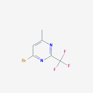 4-BROMO-6-METHYL-2-(TRIFLUOROMETHYL)PYRIMIDINE structure, CAS 1100767-01-8