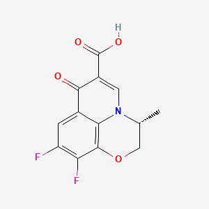 (3R)-9,10-Difluoro-2,3-dihydro-3-methyl-7-oxo-7H-pyrido[1,2,3-de]-1,4-benzoxazine-6-carboxylic acid structure, CAS 110548-07-7