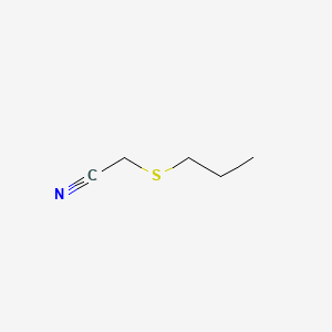 2-propylsulfanylacetonitrile structure, CAS 113990-21-9
