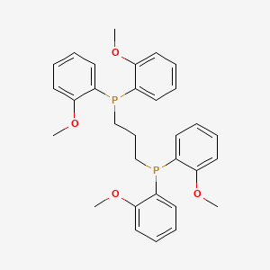 1,3-Bis[bis(2-methoxyphenyl)phosphino]propane structure, CAS 116163-96-3