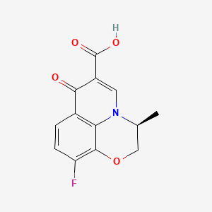 (3S)-10-Fluoro-2,3-dihydro-3-methyl-7-oxo-7H-pyrido[1,2,3-de]-1,4-benzoxazine-6-carboxylic acid structure, CAS 117620-84-5