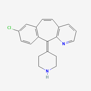 8-chloro-11-(piperidin-4-ylidene)-11H-benzo[5,6]cyclohepta[1,2-b]pyridine structure, CAS 117811-20-8