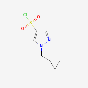 1-(cyclopropylmethyl)-1H-pyrazole-4-sulfonyl chloride structure, CAS 1178919-63-5