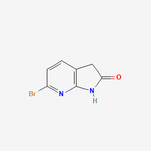 6-Bromo-1H-pyrrolo[2,3-B]pyridin-2(3H)-one structure, CAS 1190322-81-6