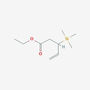 Ethyl (3-trimethylsilyl)-4-pentenoate structure, CAS 119554-74-4