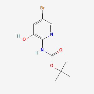 tert-butyl 5-bromo-3-hydroxypyridin-2-ylcarbamate structure, CAS 1207175-73-2