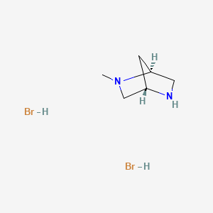 (1S)-2-methyl-2,5-diazobicyclo[2.2.1]heptane dihydrobromide structure, CAS 125224-62-6