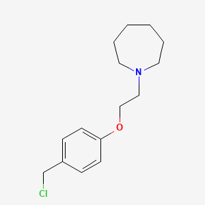1-[2-[4-(Chloromethyl)phenoxy]ethyl]hexahydro-1H-azepine structure, CAS 212771-30-7