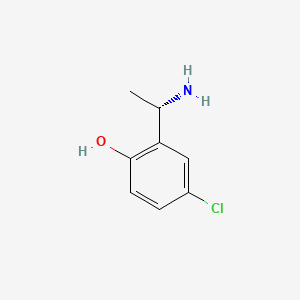 (S)-2-(1-Aminoethyl)-4-chlorophenol structure, CAS 1228569-39-8