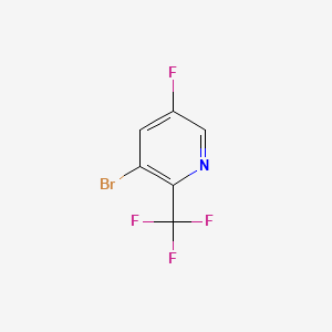 3-bromo-5-fluoro-2-(trifluoromethyl)pyridine structure, CAS 1245914-35-5