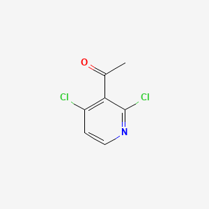 1-(2,4-Dichloro-3-pyridinyl)ethanone structure, CAS 1246349-89-2