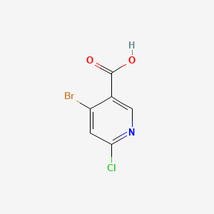 4-broMo-6-chloronicotinic acid structure, CAS 1256834-13-5