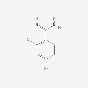 4-Bromo-2-chlorobenzamidine structure, CAS 1260861-86-6