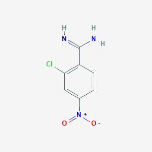 2-chloro-4-nitrobenzamidine structure, CAS 1260876-52-5