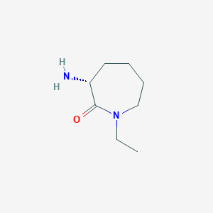 (R)-3-aMino-1-ethylazepan-2-one structure, CAS 206434-44-8