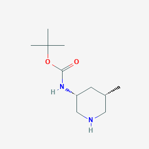 tert-​butyl N-​[(3R,​5S)​-​5-​methylpiperidin-​3-​yl]​carbamate structure, CAS 1270019-92-5