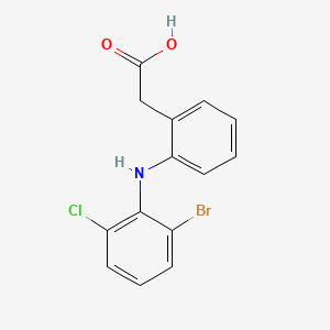 2-[2-[(2-Bromo-6-chlorophenyl)amino]phenyl]acetic acid structure, CAS 127792-23-8