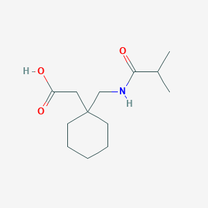1-[[(2-Methyl-1-oxopropyl)amino]methyl]cyclohexaneacetic Acid structure, CAS 1281568-83-9