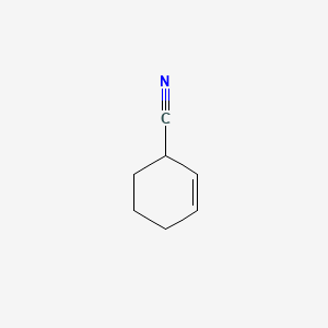 Cyclohex-2-ene-1-carbonitrile structure, CAS 13048-17-4