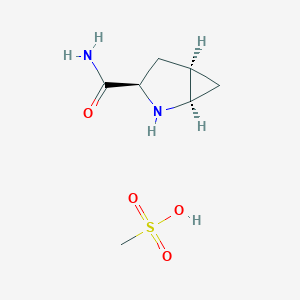 (1R,3R,5R)-2-azabicyclo[3.1.0]hexane-3-carboxamide methanesulfonate structure, CAS 1312338-82-1