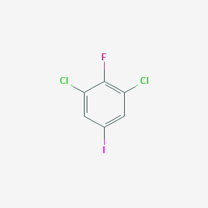 3,5-Dichloro-4-fluoroiodobenzene structure, CAS 133307-08-1