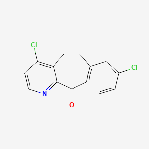 4,8-Dichloro-5,6-dihydro-11H-benzo[5,6] cyclohepta[1,2-b]pyridin-11-one  structure, CAS 133330-60-6