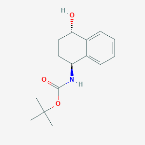 Tert-butyl ((1S,4S)-4-hydroxy-1,2,3,4-tetrahydronaphthalen-1-yl)carbamate structure, CAS 1351997-30-2