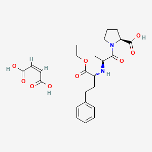 (2S)-1-[(2S)-2-[[(1R)-1-(ethoxycarbonyl)-3-phenylpropyl] amino] propanoyl] pyrrolidine-2-carboxylic acid structure, CAS 1356932-13-2