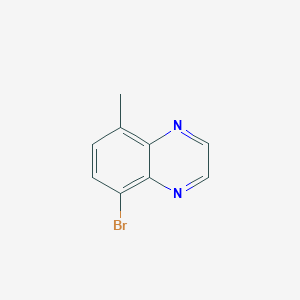 5-Bromo-8-methylquinoxaline structure, CAS 1360599-43-4