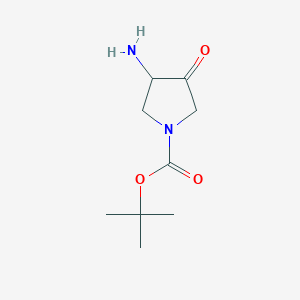 tert-Butyl 3-amino-4-oxopyrrolidine-1-carboxylate structure, CAS 1369327-83-2