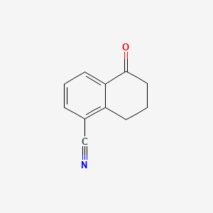 5-OXO-5,6,7,8-TETRAHYDRONAPHTHALENE -1-CARBONITRILE structure, CAS 138764-20-2
