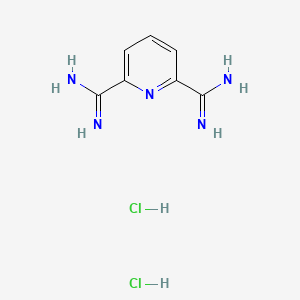 2,6-Pyridinedicarboximidamide, hydrochloride structure, CAS 1394382-56-9