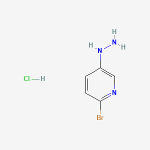 2-BROMO-5-HYDRAZINYLPYRIDINE HCL structure, CAS 1416439-67-2