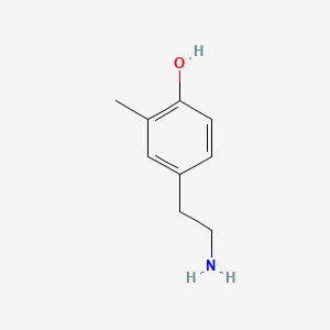 4-(2-aminoethyl)-2-methyl-phenol structure, CAS 142057-17-8