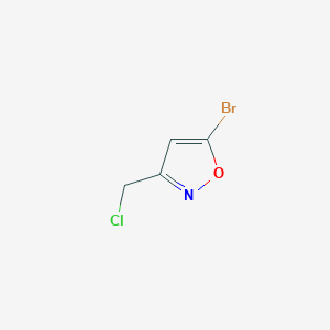 5-bromo-3-chloromethyl-Isoxazole structure, CAS 1446407-00-6
