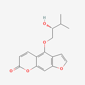 7H-Furo[3,2-g][1]benzopyran-7-one,4-[(2R)-2-hydroxy-3-methylbutoxy] structure, CAS 14685-06-4