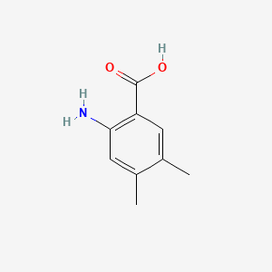 2-amino-4,5-dimethylbenzoic acid structure, CAS 15089-51-7