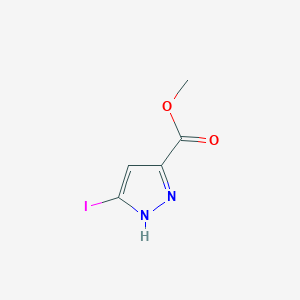 methyl 5-iodo-1H-pyrazole-3-carboxylate structure, CAS 1533442-31-7