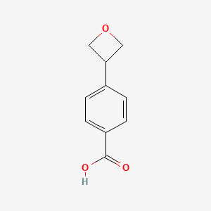 4-(Oxetan-3-yl)benzoic acid structure, CAS 1554650-83-7