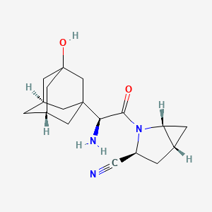 (1R,3S,5R)-2-((2S)-2-Amino-2-(3-hydroxyadamantan-1-yl)acetyl)-2-azabicyclo[3.1.0]hexane-3-carbonitrile structure, CAS 1564265-96-8