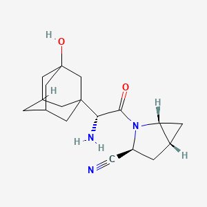 S,S,S,R-SXG (1S,3S,5S)-2-[(2R)-2-amino-2-(3-hydroxytricyclo[3.3.1.13,7]dec-1-yl)acetyl]-2-azabicyclo[3.1.0]hexane-3-carbonitrile structure, CAS 1564265-98-0