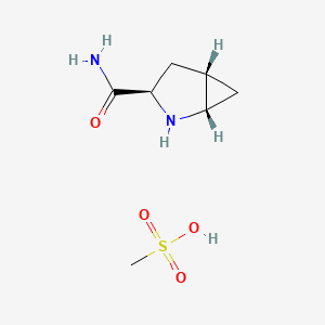(1S,3R,5S)-2-azabicyclo[3.1.0]hexane-3-carboxamide methanesulfonate structure, CAS 1564266-74-5