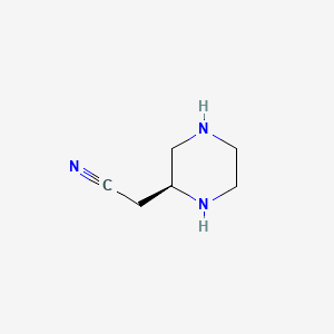 (2S)-2-Piperazineacetonitrile structure, CAS 1589082-26-7