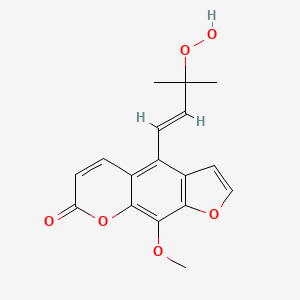7H-Furo[3,2-g][1]benzopyran-7-one,4-(3-hydroperoxy-3-methyl-1-buten-1-yl)-9-methoxy structure, CAS 160858-31-1