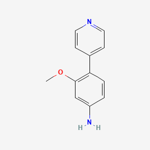 3-Methoxy-4-(4-pyridinyl)benzenamine structure, CAS 1610875-32-5