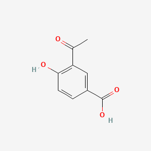 3-acetyl-4-hydroxybenzoic acid structure, CAS 16357-40-7