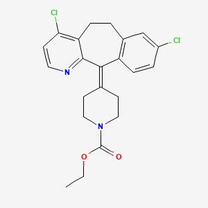 4,8-Dichloro-6,11-dihydro-11-[N-ethoxy carbonyl-4-piperidylidene]-5H-benzo[5,6] cyclohepta[1,2-b]pyridine structure, CAS 165739-83-3