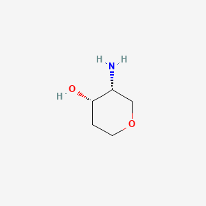 (3R,4S)-3-aminooxan-4-ol structure, CAS 1638744-36-1