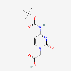 2-(4-((Tert-Butoxycarbonyl)Amino)-2-Oxopyrimidin-1(2H)-Yl)Acetic Acid structure, CAS 172405-16-2